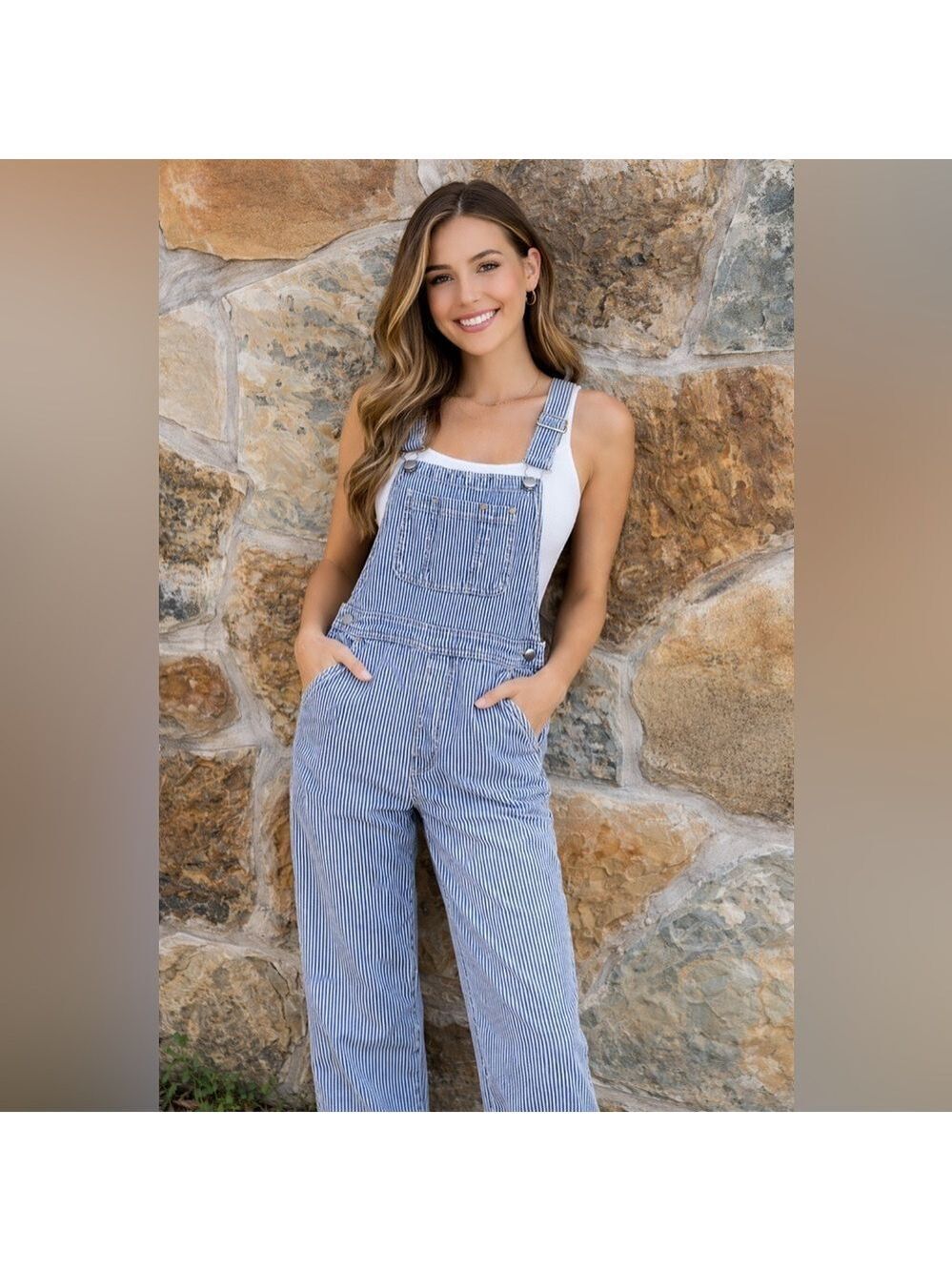 Vintage 90s Y2K Gap Railroad Stripe Denim Jean Overalls Small Grunge Streetwear